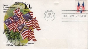 NEW U.S. POSTAL RATE - 10 CENT HERITAGE AMERICA SHEET - 1973 - FW147 - Picture 1 of 1