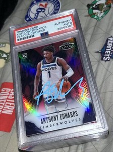 2020-21 Panini Chronicles Anthony Edwards Honors Pink Prizm PSA/ DNA AUTHENTIC