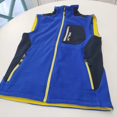 Chaleco polar Ralph Lauren RLX para hombre pequeño azul  Foto 1 de 4