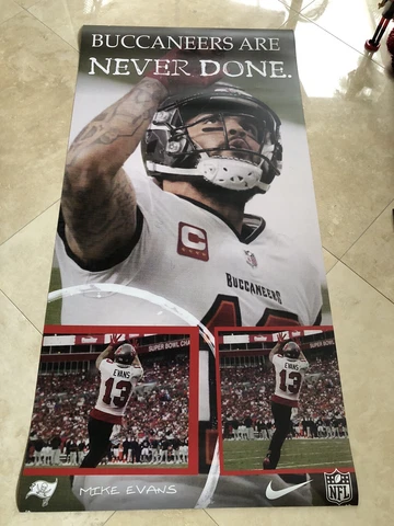 Huge Mike Evans #13 NFL Football Sports Full Magmatic Poster Print 51.5”X 25.5” Cover
