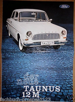 FORD TAUNUS 12M PROSPEKT 1962-66 COCHES ANTIGUOS COLECCIONISTAS  Foto 1 de 3
