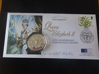 1993 Silver Proof £5 Coin Cover Royal Mint + Mail Coronation Scarce 1/250 • 54.01£