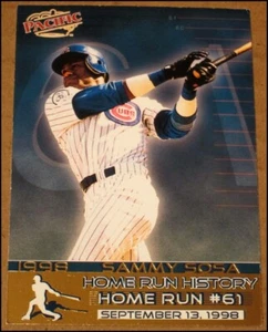 1998 Pacific Home Run History Sammy Sosa HR 61 Card #22 Chicago Cubs Roger Maris - Picture 1 of 3