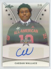 Caedan Wallace 2019 Leaf Metal All-American Bowl Auto /6 #TA-CW1