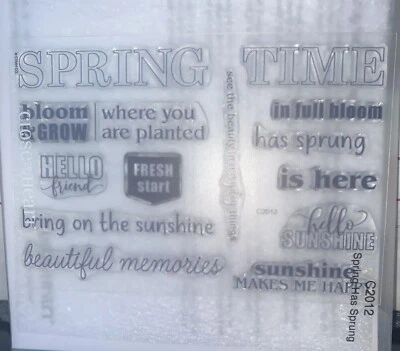 Набор марок CTMH SPRING HAS SPRUNG #C2012 новые!! Только марки - Изображение 1 из 2