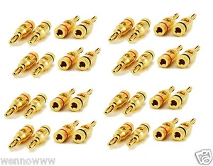 16 PAAR hochwertige vergoldete Lautsprecher Bananenstecker offene Schraube Typ - Bild 1 von 1