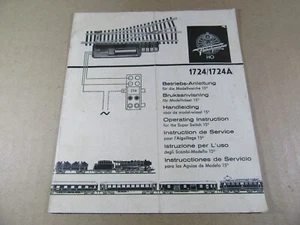 88W Faltblatt 24 Pages 14.4 X 16.6 CM fleischmann 1724 Anleitungen Schalter 15° - Bild 1 von 5