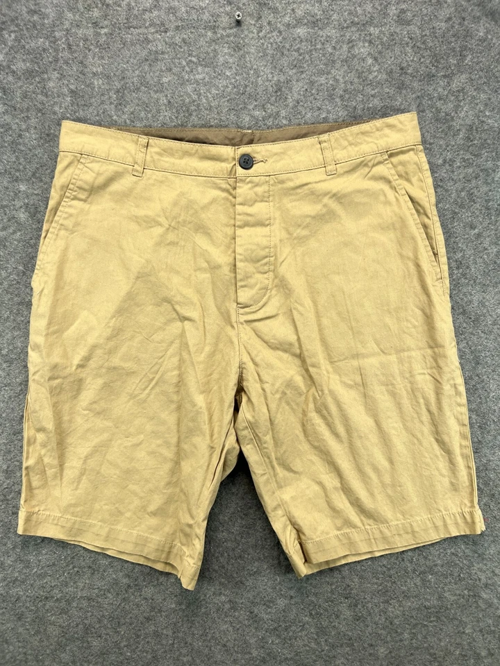 Pantalones Cortos Divididos H&M Caqui Para Hombre 32 Beige Marrón Chino Frente Plano 9 Entrepiernas Informales Foto 1 de 4