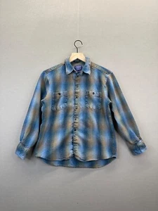 Pendleton Kids Blue Shirt Plaid Collared Button Down Long Sleeve Size L - Picture 1 of 10