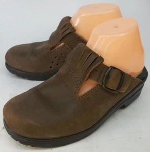 Scarpe da donna BRA SKO EU 38 US 7,5 zoccoli in pelle marrone slip-on Svezia 5671 - Foto 1 di 9