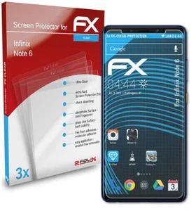 atFoliX 3x Película Protectora para Infinix Note 6 transparente - Picture 1 of 9