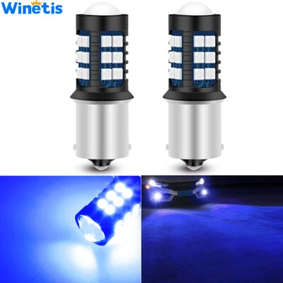 Winetis 2X BA15s 1156 P21W LED Bulbs Blue High Bright 3030 SMD DRL Daytime Light - Image 1 of 4