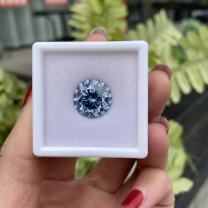4.00 Ct Royal Blue Round Cut Loose Moissanite VVS1 For Engagement Ring