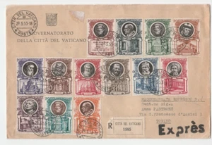 STORIA POSTALE, Vaticano PIO XII raccomandata espresso 1953 serie pontefici - Foto 1 di 1