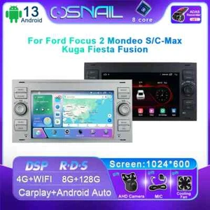 Radio de coche para Ford Focus 2 Mondeo S/C-Max Kuga Fiesta Fusion CarPlay pantalla GPS - Imagen 1 de 32