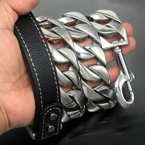 CHUNKY Heavy Duty Pet Dog Chain Leash Strong Stainless Steel Metal Lead 1.2"(W) - Picture 1 of 10