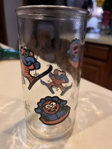 Vintage Henson Associates 1989 Muppet Babies Animal & Gonzo Glass Jelly Jar 6 In - Picture 1 of 7