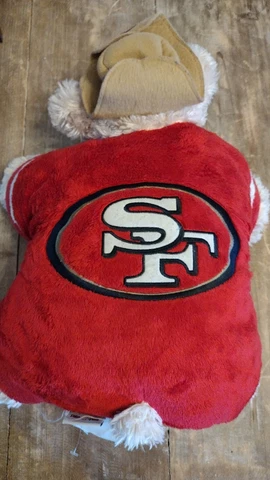 San Francisco 49ers NFL Football Large 18" Mascot Plush Pillow Pets Bear 2009 Cover
