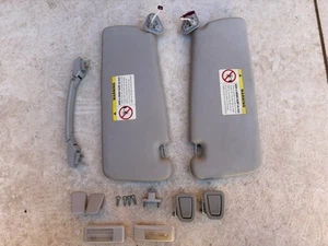 BMW E46 Coupe Gray Headliner Trim kit set Sun Visors Lights Grab Handles OEM - Bild 1 von 20
