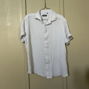Bespoke Sport Mens Top Large White Gauzy Comfort Breathable Lightweight - Picture 1 of 8