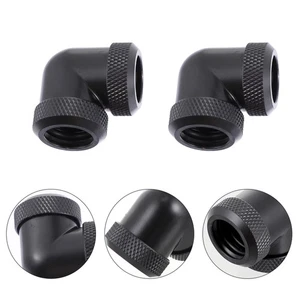 2 PCS Water Cooling Elbow Brass Tube Fitting 90 Degree Rotary Extender - Afbeelding 1 van 12