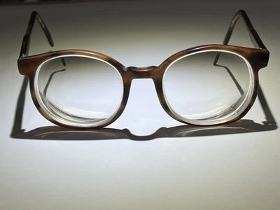 Monturas de gafas vintage RARAS grandes redondas tortuga marco completo de colección hechas a mano en EE. UU. Foto 1 de 4