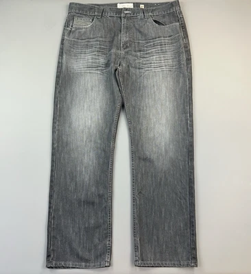 Jeans Old Skool de Colección Para Hombres 40x33 Lavado Carbón Denim Sueltos Hip Hop Patín Y2K Foto 1 de 4