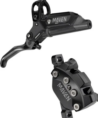SRAM Maven Silver Disc Brake and Lever - Front, Post Mount, 4-Piston, Aluminum - Image 1 of 3