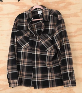 Camicia uomo H&M in flanella a quadri manica lunga con bottoni vestibilità media rilassata - Foto 1 di 18