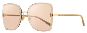 Jimmy Choo Square Leti Sunglasses FIB2S Nude/Gold 62mm - Picture 1 of 2