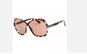 TOM FORD Rosemin women's oversized sunglasses - Havana Violet 64mm TF1013 - Picture 1 of 16