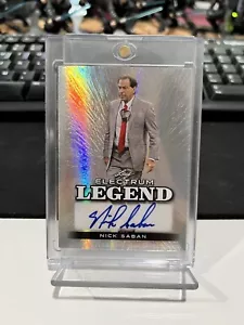 2024 Leaf Electrum Legend Nick Saban Silver AUTO 3/3 - Picture 1 of 2