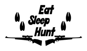 Calcomanía Eat Sleep Hunt #2 4"x7,5" elige el color - Imagen 1 de 2