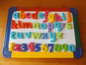 DOUBLE SIDED BOARD WITH 36 MAGNETIC LETTERS AND NUMBERS