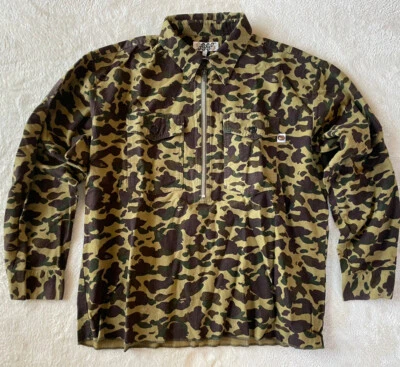 Bape A Bathing Ape Vintage Zip Up Camo Green Long sleeve shirt - Image 1 of 4