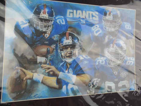 New York Giants NFL Matted Poster Print MANNING 16 x 20 NEW Cover