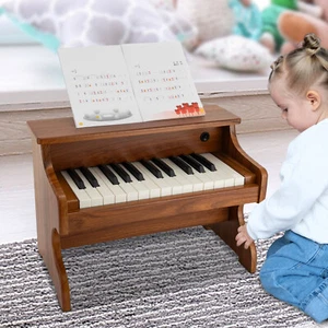 Kinder-Klavier aus Holz für Anfänger, Mini-Musik-Lerninstrument Spielzeug - Bild 1 von 16