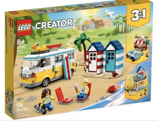 31138 BEACH CAMPER VAN lego creator NEW 3 in 1 legos set vw bus rv ice cream - Image 1 of 1