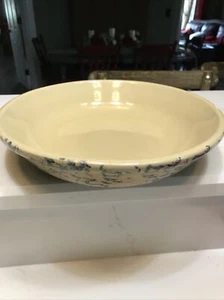 RRP 12" PASTA BOWL - Robinson Ransbottom Roseville - Blue Spongeware EUC USA - Picture 1 of 9