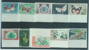88685 - MADAGASCAR - Collectable STAMPS - 10 IMPERF stamps 1960 BUTTERFLIES - Picture 1 of 1