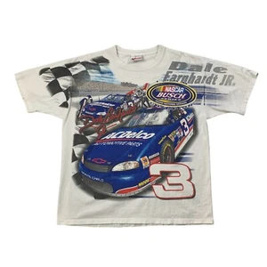 Vintage Chase Authentics T Shirt Mens L Dale Earnhardt Jr 3 Generations AOP 90s - Picture 1 of 10