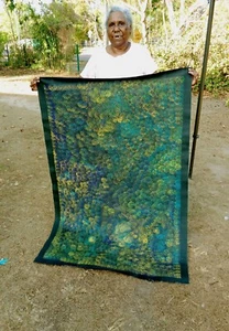 LANITA NUMINA 152 x 100 cm Original Painting - Aussiepaintings Aboriginal Art - Foto 1 di 7