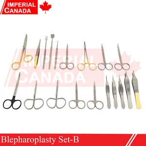 19 Pcs Blepharoplasty Set-B Orthopedic Surgical Stainless Steel DS-1719 - Picture 1 of 2