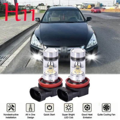 Bombillas antiniebla LED H11 6000K blancas para Honda Accord 2003-2007 sedán de 4 puertas diestro derecho Foto 1 de 4