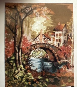 Printed needlepoint Tapestry Gobelin L Old Bridge  Canvas Only  40x50cm - Picture 1 of 6