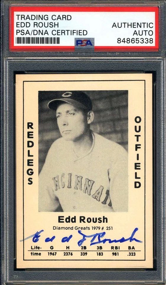 Edd Roush PSA DNA Signed 1979 Diamond Greats Autograph - Image 1 of 1