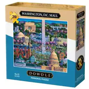 Washington D.C. Rompecabezas personal de 210 piezas Mall 9x11 Dowdle Folk Art - Imagen 1 de 2