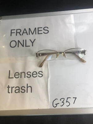 Liz Claiborne L319-68P Gold Metal Frame 53-17-135 Half Rim G357 - Image 1 of 4