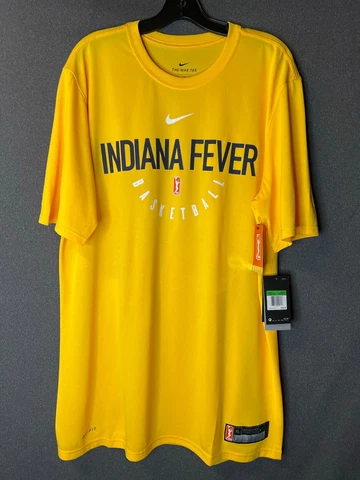 NIKE WNBA INDIANA FEVER T-Shirt Basketball Men Size 4XL-Tall Athletic Cut Yellow Cover
