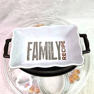 Casseruola ricetta famiglia con manici. Interno bianco e base cioccolato fondente. - Foto 1 di 7